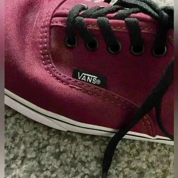 Maroon Lace Up Vans - Picture 5 of 11
